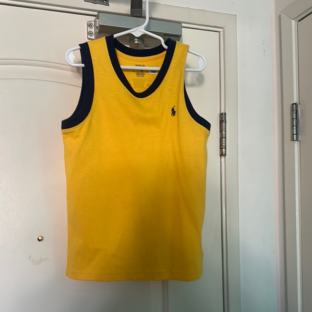 Polo by Ralph Lauren Yellow and Blue Tank Top